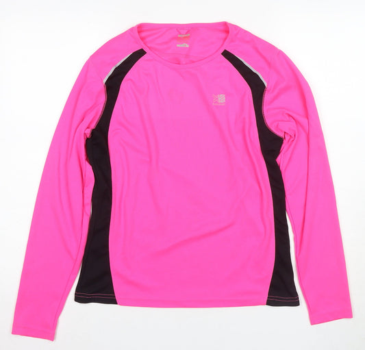 Karrimor Women's Pink/Black Run Top Long Sleeve Size 14