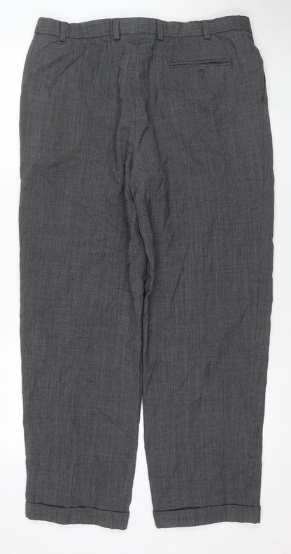 Marks and Spencer Men's Grey Wool Trousers Size M