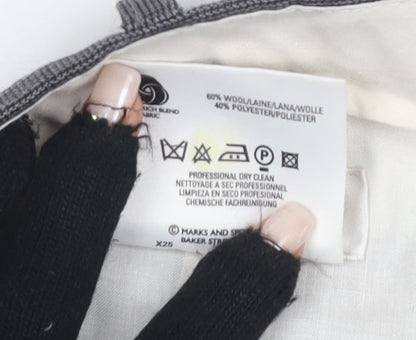 Marks and Spencer Men's Grey Wool Trousers Size M