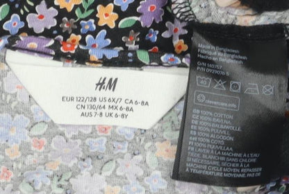 H&M Floral A-Line Girls Dress 6-8 Years