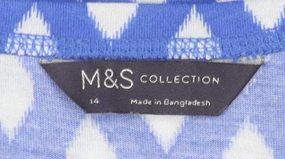 Womens UK Size 14 Marks and Spencer Blue  T-Shirt