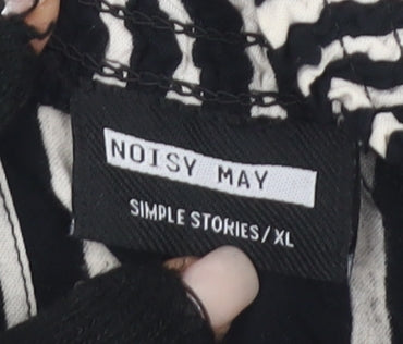 Noisy May Women's Black Stripe Dress XL