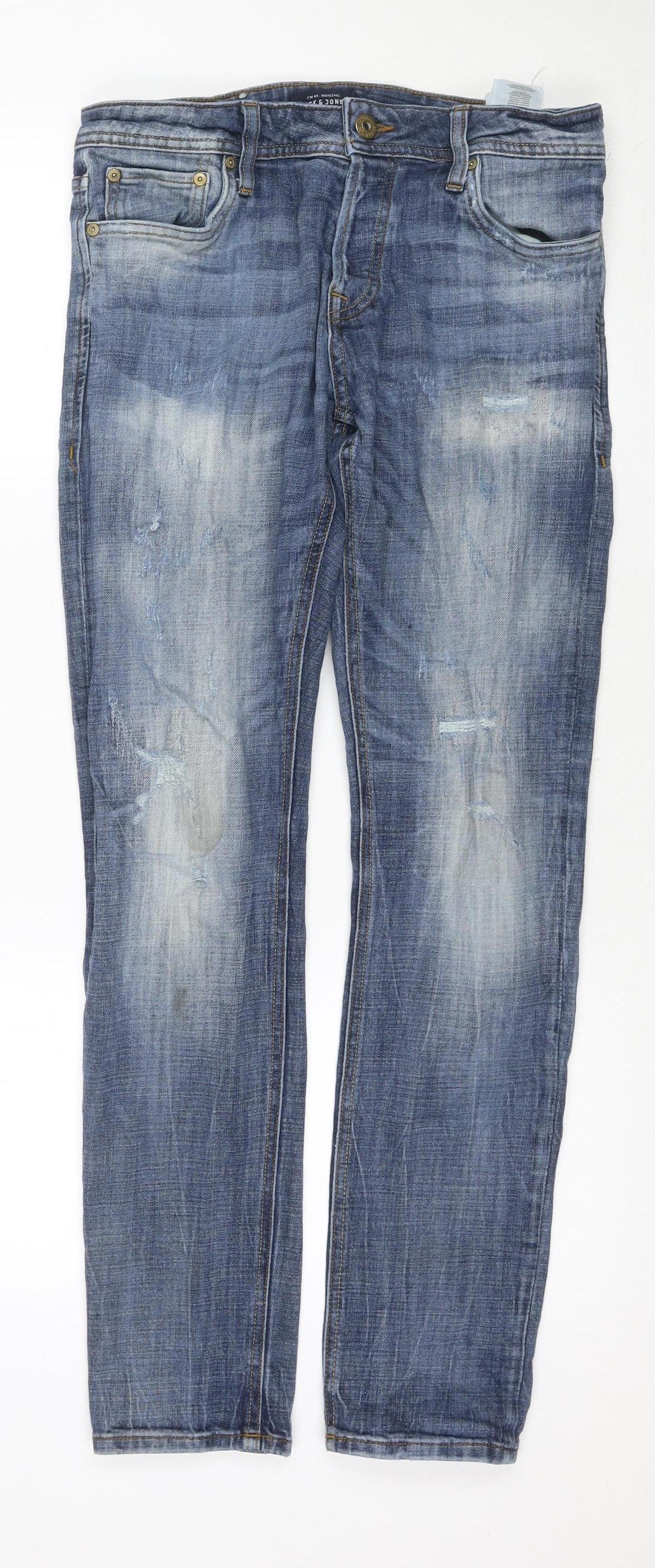 Jack & Jones Men’s Blue Slim Straight Jeans