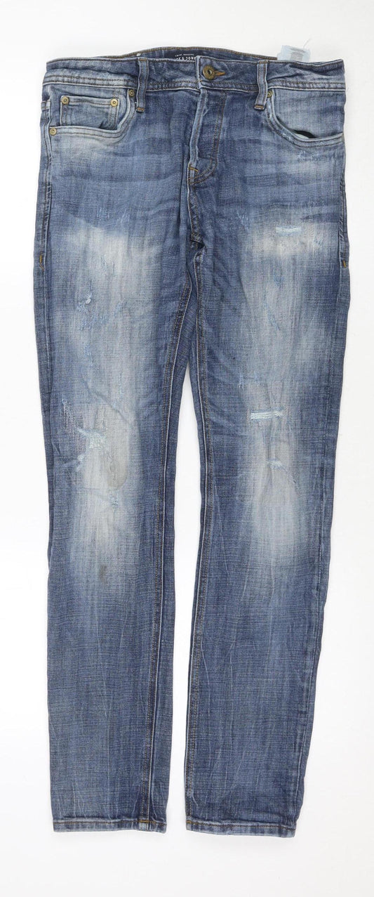Jack & Jones Men’s Blue Slim Straight Jeans