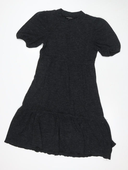 Brave Soul Women's Black Short Fit & Flare Dress S