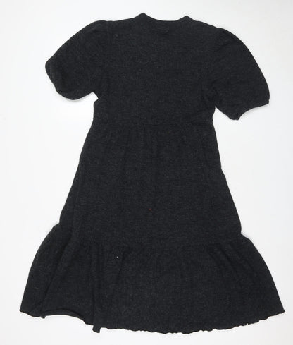 Brave Soul Women's Black Short Fit & Flare Dress S