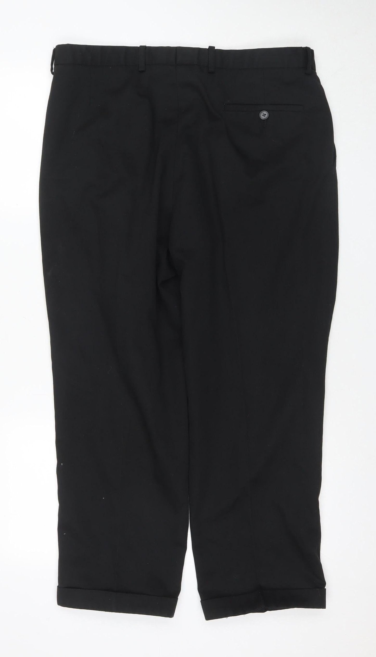 Mens UK Size 36 C&A  Dress Pants Black Trousers