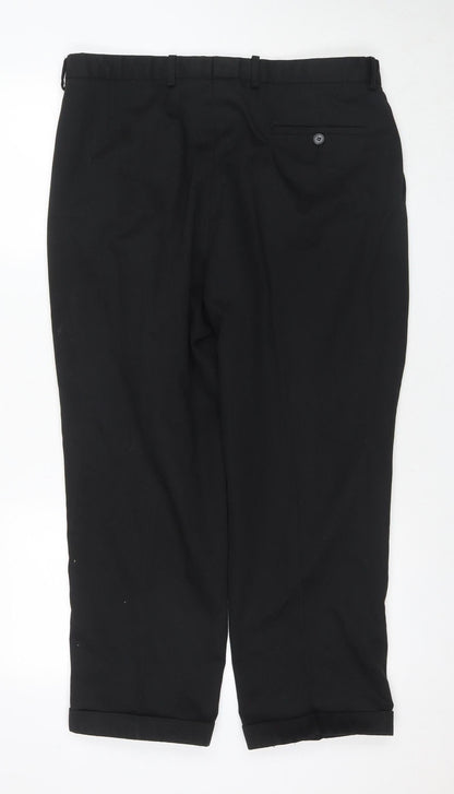 Mens UK Size 36 C&A  Dress Pants Black Trousers