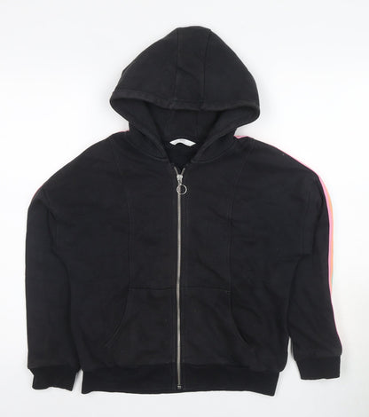 Marks and Spencer Girls' Black Full Zip Hoodie 11-12 Years
