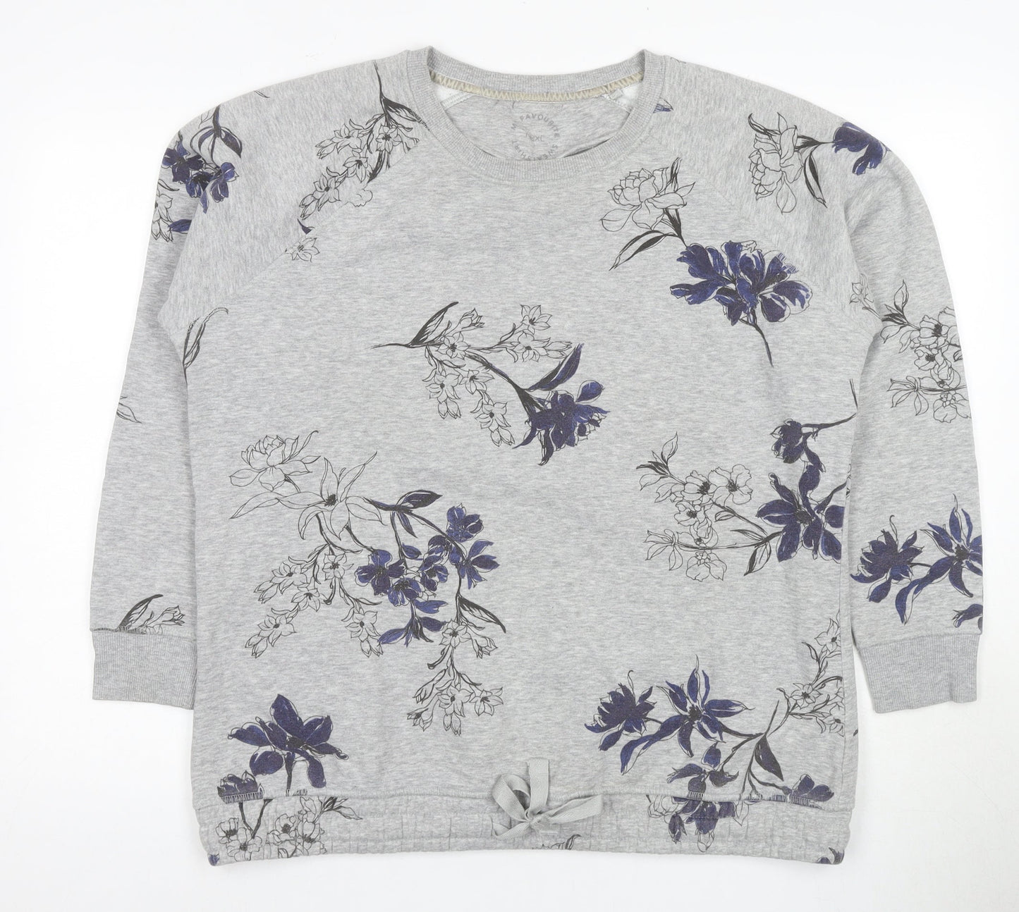 Next Women’s Grey Floral Pullover Sweatshirt Size L