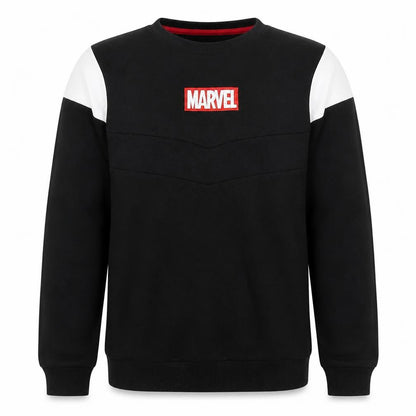 Marvel Boys Black XS Pullover Sweatshirt with Logo Accent
