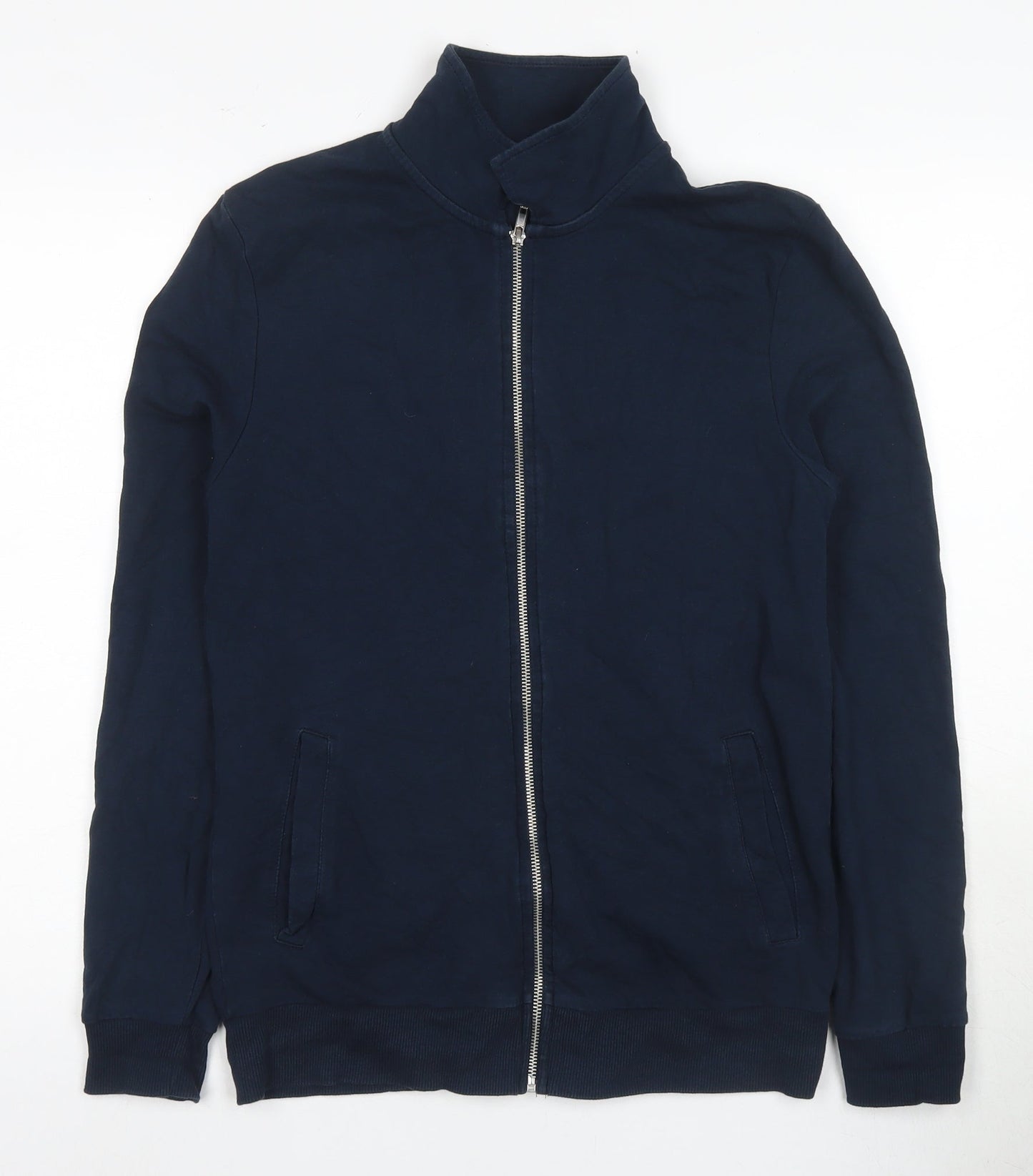 Mens UK Size M ASOS DESIGN Blue Full Zip Sweatshirt