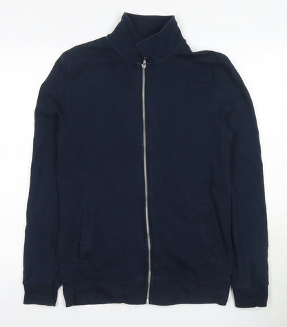 Mens UK Size M ASOS DESIGN Blue Full Zip Sweatshirt