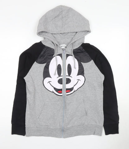Womens UK Size 12 Disney Grey Full Zip Hoodie