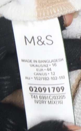 Womens UK Size 16 Marks and Spencer Ivory Pullover Sweatshirt