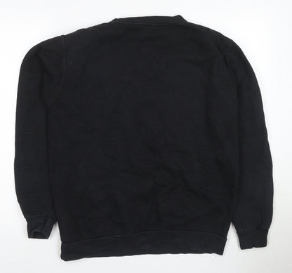 Back view of Stars & Stripes Black unisex l pullover sweatshirt