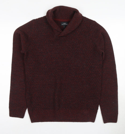 Next Men's Red Roll Neck Pullover Jumper Size S
