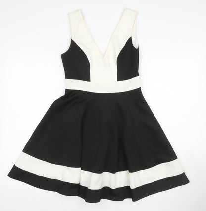 Lipsy Women's Black Fit & Flare Dress Size 8