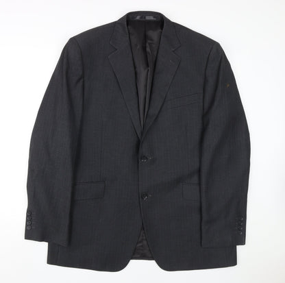 Mens UK Size 44 Dehavilland Regular Black Suit Jacket