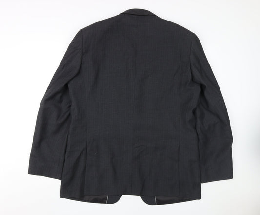 Mens UK Size 44 Dehavilland Regular Black Suit Jacket