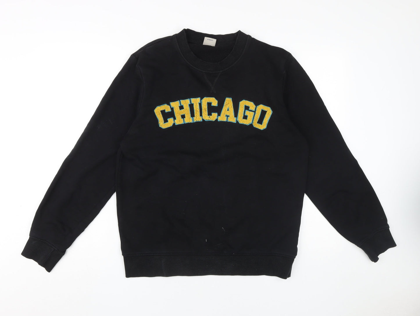 Mens UK Size M JACK & JONES Black Pullover Sweatshirt