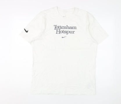 Nike Men's White Medium Sports T-Shirt with Logo