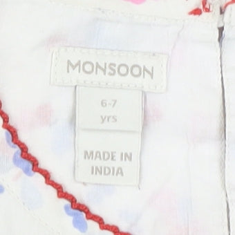 Monsoon Girls Multicoloured Floral Tunic Blouse 6-7 Years