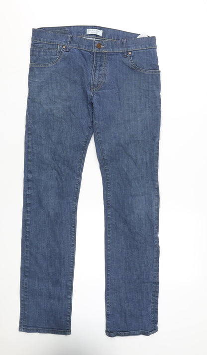 Zara Men's Blue Straight Jeans Size 38