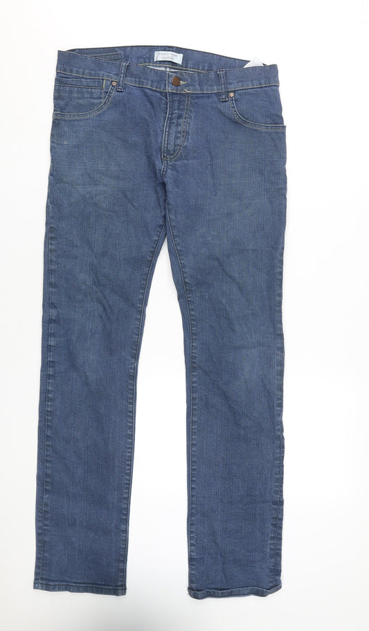 Zara Men's Blue Straight Jeans Size 38