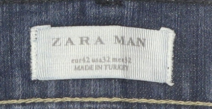 Zara Men's Blue Straight Jeans Size 38