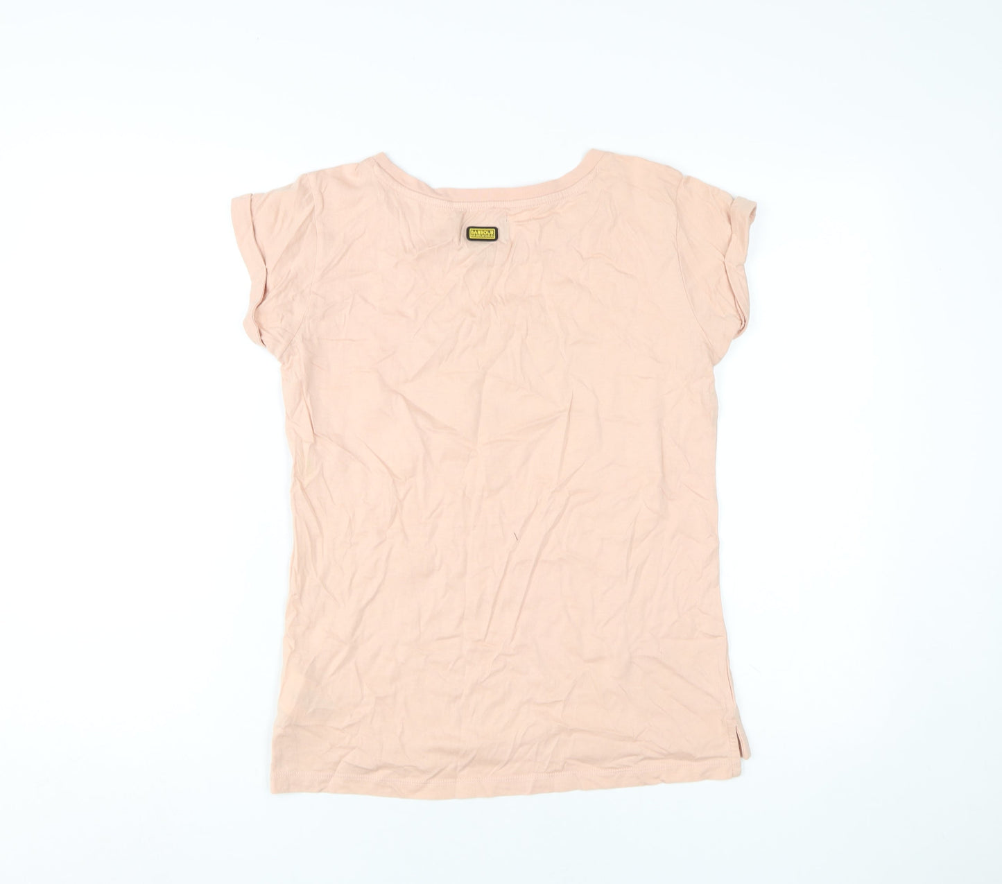 Barbour Women's Pink T-Shirt, Size 10, Short Sleeve