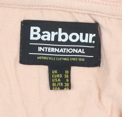 Barbour Women's Pink T-Shirt, Size 10, Short Sleeve
