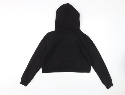 Hype Girls Black Pullover Hoodie, Logo Accents, 13 Years