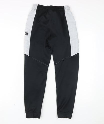 Nike Boys Black Jogger Trousers - Size L, Elastic Waist, Pockets