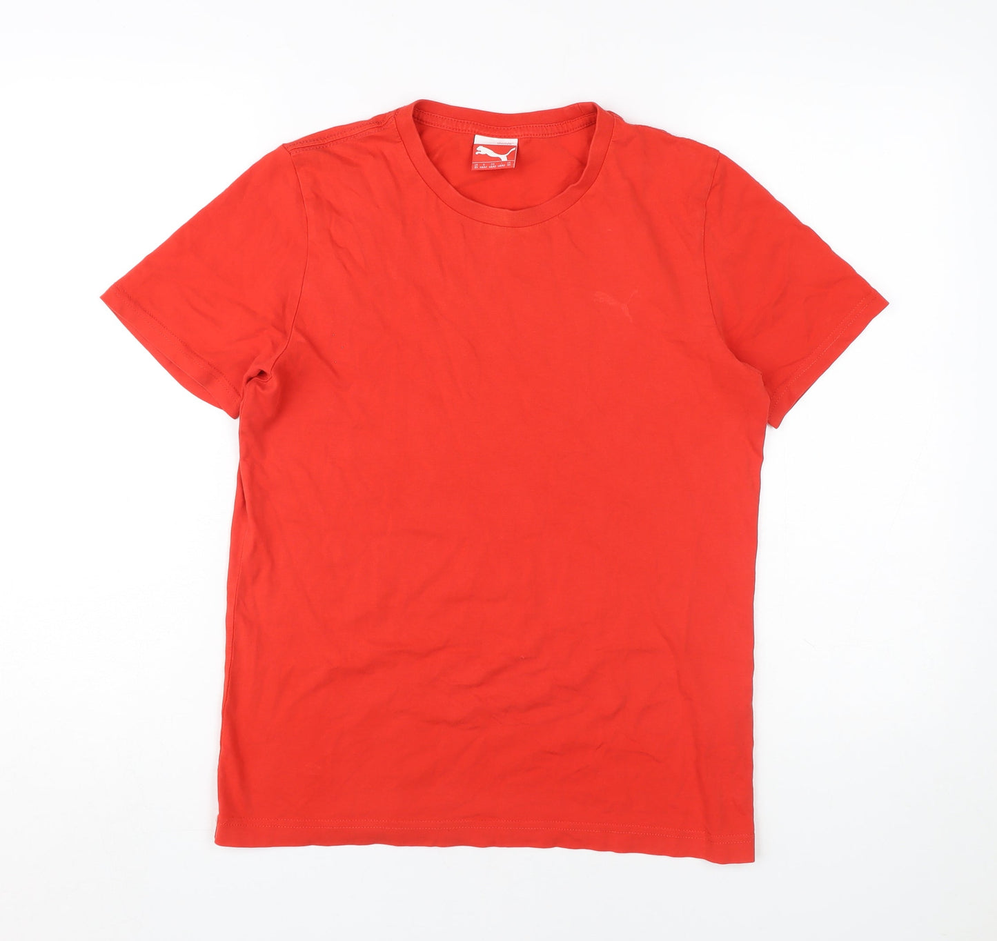 Puma Men's Red XS T-Shirt, Crew Neck, Cotton
