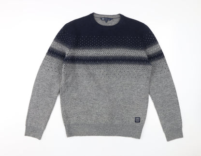 Crew Clothing Company Men's Grey S Pullover Jumper