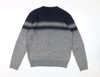 Crew Clothing Company Men's Grey S Pullover Jumper