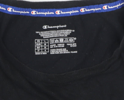 Mens UK Size M Champion Black  T-Shirt