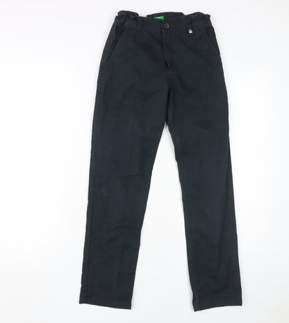 United Colors of Benetton Boys Black XL Chino Trousers