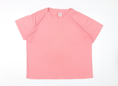 Leisure Women's Pink Basic T-Shirt Size 20