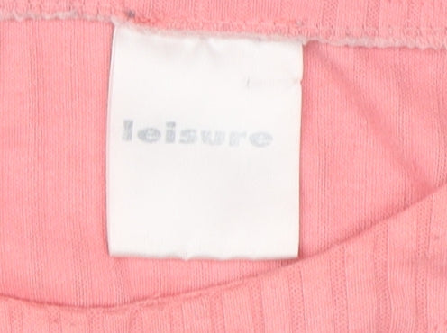 Leisure Women's Pink Basic T-Shirt Size 20
