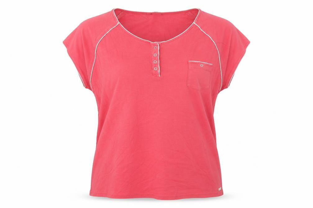 Front view of Maine New England Red Cotton T-Shirt, size UK 24, Women’s Casual