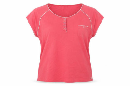 Front view of Maine New England Red Cotton T-Shirt, size UK 24, Women’s Casual