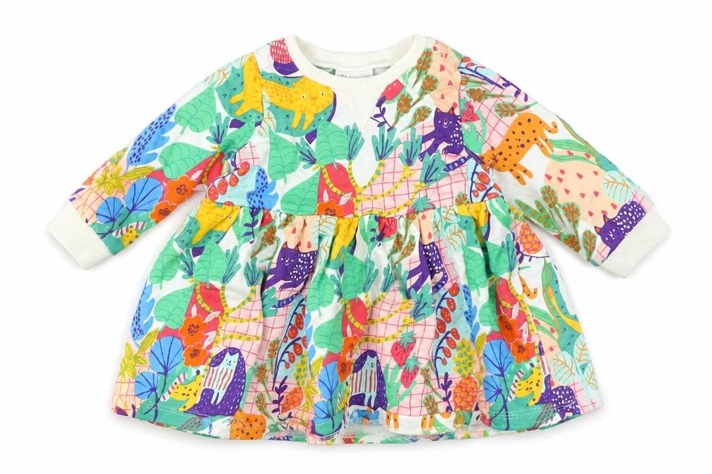 Front view of Next Baby Dress Multicoloured 3-6 Months Fit & Flare