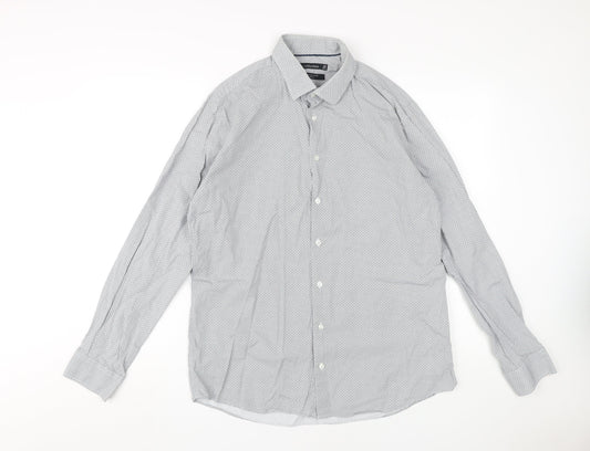 W Collection Men's White Slim Fit Dress Shirt 42