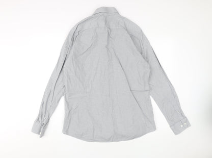 W Collection Men's White Slim Fit Dress Shirt 42