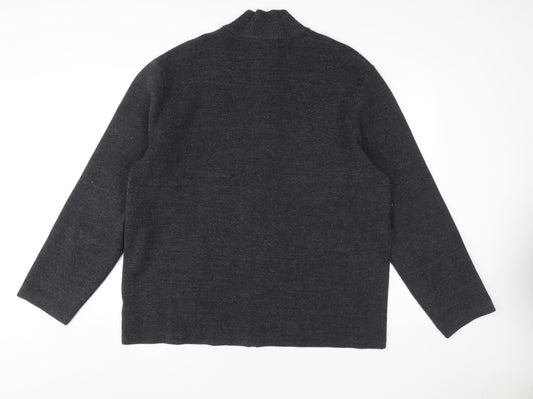 Marks and Spencer Men's Black 2XL Full Zip Jumper