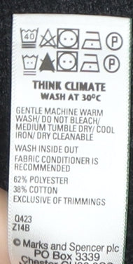 Marks and Spencer Men's Black 2XL Full Zip Jumper