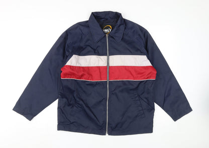 The Only Clothes Co Boys Blue Colourblock Jacket 12 Years