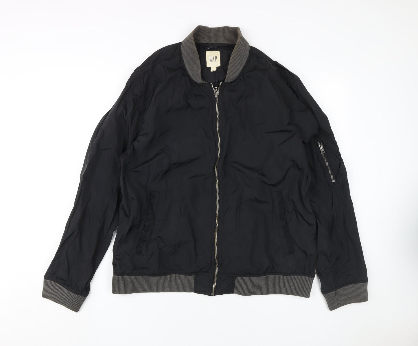 Mens UK Size XL Gap Black Bomber Jacket